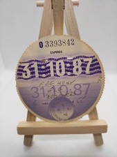 Private Bedford Stamped 1987 Old Original Road Car HGV Cars Tax Disc Discs Rare 