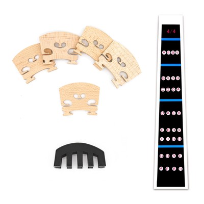 Violin Beginner Set 8 Pieces 4/4 Violin Stickers Bridges Mute Cloth