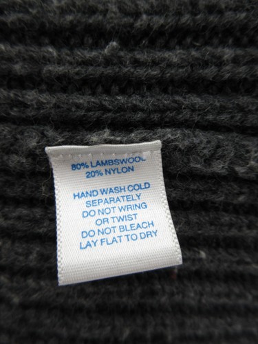 Eastern Mountain Sports Sweater Men Medium Gray EMS Lambs Wool Crewneck Y2K 2000 - Picture 10 of 11