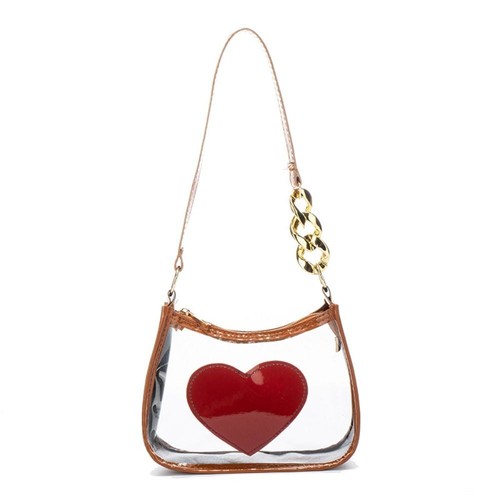Zipper PVC Jelly Bag Dumpling Shape Printed Crossbody Pouch Cute Handbag Gift - Picture 13 of 13