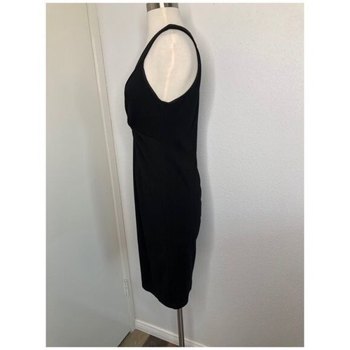 Bailey 44 Black Draped Front V-Neck Dress Size S - Picture 3 of 6