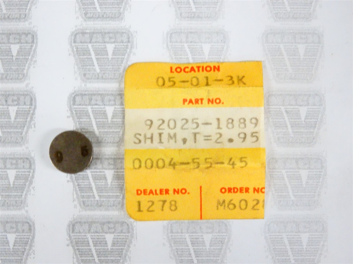 Kawasaki NOS NEW 92025-1889 Shim 2.95T JT KX KLX KSF VN ZG ZR ZX