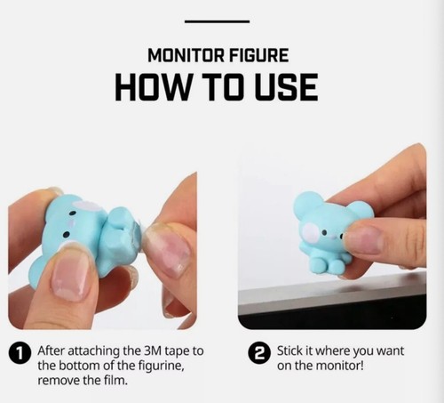 BT21 OFFICIAL MININI MONITOR FIGURINE KOYA MANG SHOOKY CHIMMY COOKY RJ TATA - Picture 4 of 17