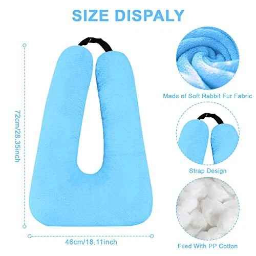 Kids Travel Pillow with Removable U-Shape Support for Comfortable Sleep
