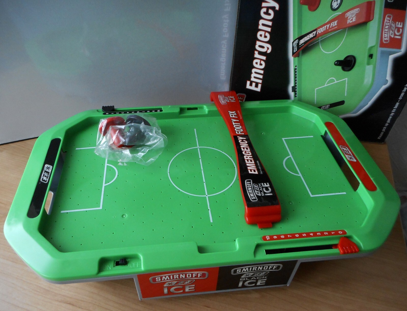 Table Air Football Game SMIRNOFF ICE Emergency Footy Fix Air Hockey NEW