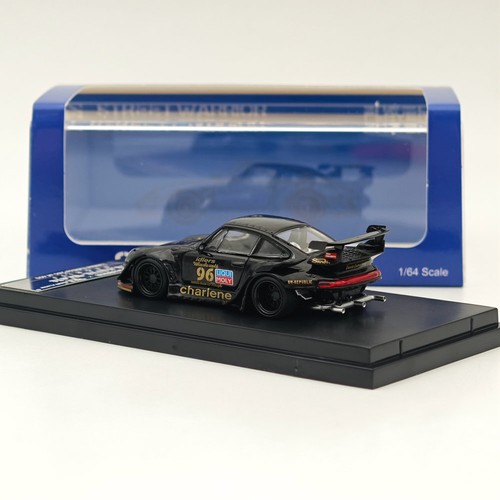 1:64 SW Porsche RWB 993 Charlene Wide Body Modified Low Tail #96 Black Diecast - Foto 7 di 7