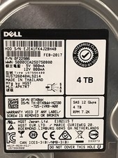 Dell 4TB NL SAS 12G 7.2K 3.5 LFF+Tray R720 R720XD R730 R730XD MD1200 R430 R530 - Used