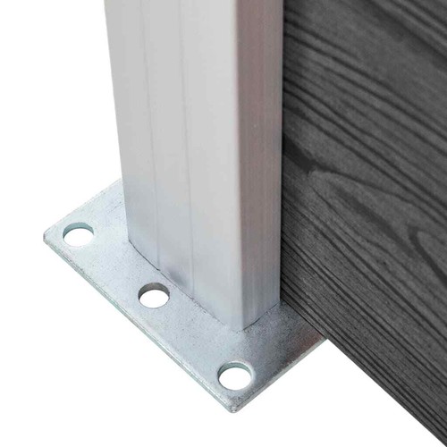 NNEVL Fence Panel WPC 175x186 cm Black - Picture 6 of 9
