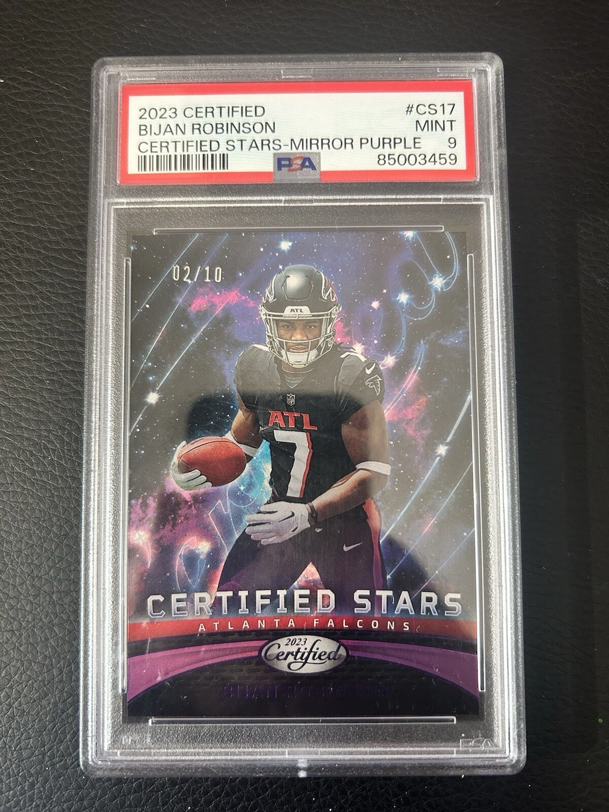 Bijan Robinson Panini Certified Certified Stars #CS17 Mirror Purple