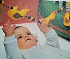  Butterick Infant Baby Room Mobile Quilt  Farm Theme Sewing Pattern 6824 Uncut