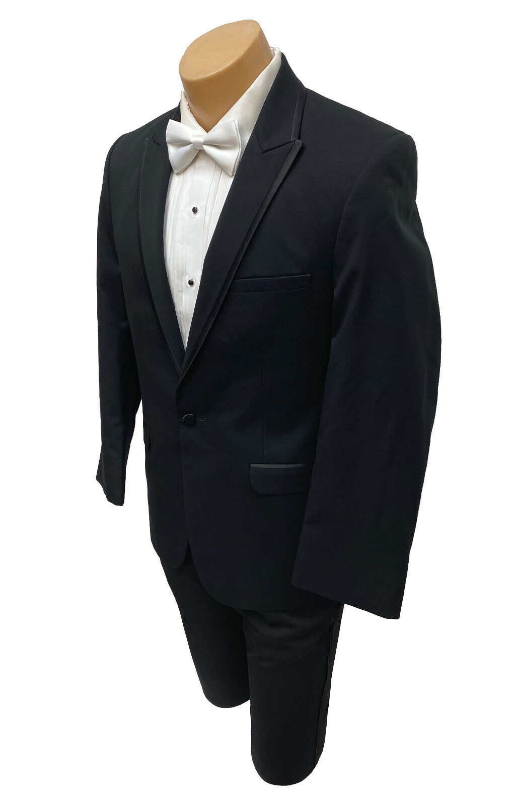 Men's Jean Yves Black Tuxedo One Button with Sati… - image 3