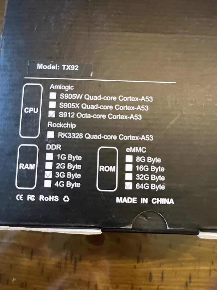 Tanix Tx92-B S912  3Gb/64Gb Android Tv Box Wifi Bluetooth -nib - Image 2 of 4