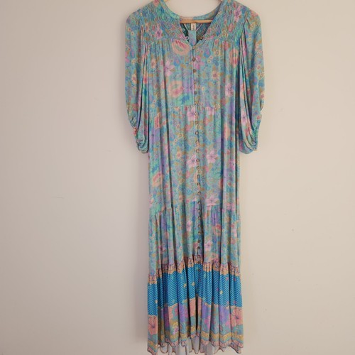 Spell & The Gypsy ~ Hibiscus Lane Button Gown Dress XL ( + XXL ) AUS 16 US 12 - Picture 8 of 17