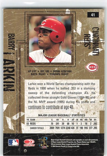 Barry Larkin MEGA SALE - You Pick - Base Set and Inserts - Reds - Listing 2 of 2 - Picture 193 of 273
