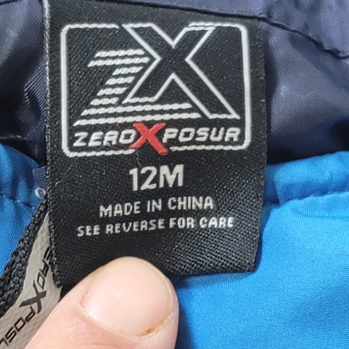 Zero Exposure 12 Month Youth Snow Pants Suit Overalls Bibs Blue Polyester - Picture 2 of 8
