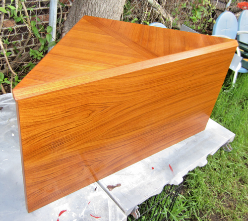 Laurits M Larsen Danish Modern Teak Triangular Coffee Tables or Benches MCM Vtg