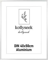 Aluminium Bilderrahmen 40X50Cm Silber Passepartout Acrylglas