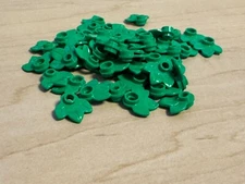 Lego New 50 Bright Green Plant Plates Round 1 x 1 with 3 Leaves Parts