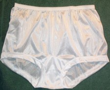 3 Pair TRICOT BAND LEG Panty Size 12 White Nylon Brief USA Made
