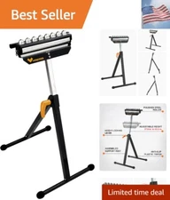 3 in 1 Roller Stand for Woodworking, Stable 132 Lbs Load Capacity Outfeed Rol...