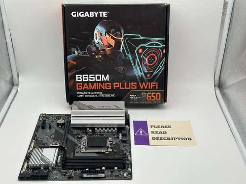 GIGABYTE B650M GAMING PLUS WIFI AM5 AMD M-ATX DDR5 Motherboard READ/FOR PARTS