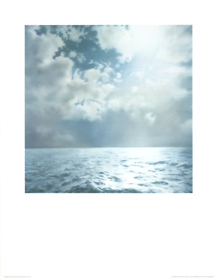 GERHARD RICHTER Seascape (No Text) 35.25'' x 27.5'' Poster 1991 Contemporary Blue,