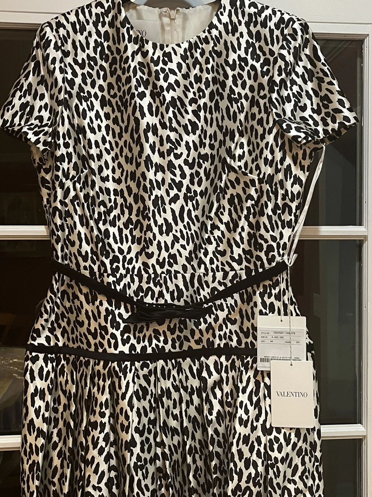 Abito VALENTINO Made In Italy stampa animalier nuovo con etichette $2999 taglia 44