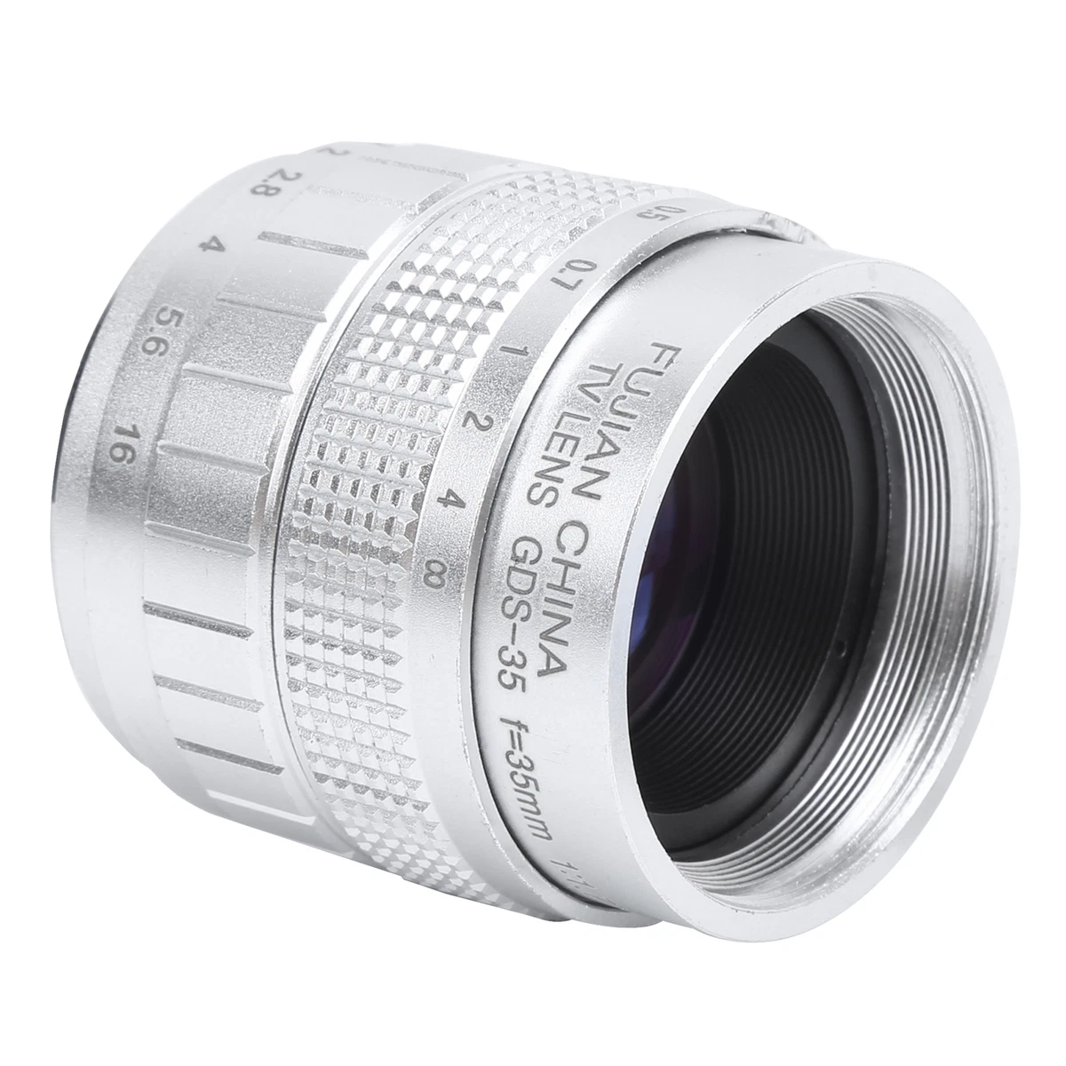 Silver 35mm F1.7 CCTV Movie Lens CCTV Lens For C mount Mirroeless Camera Lens