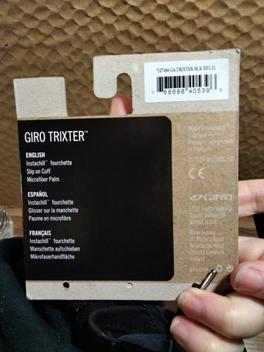 Giro Trixter Adult Cycling Gloves Long Finger Black Extra Extra Large Size 11 - Picture 8 of 9