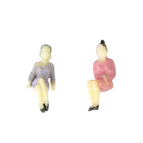 Personenfiguren im Maßstab 1:50, aus Kunststoff, gemischte Farben, sitzend und stehend, für Miniatur-Szenen, Landschaft, 50 Stück