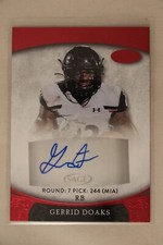 2021 Sage Aspire Football Autograph Red Border Gerrid Doaks Dolphins