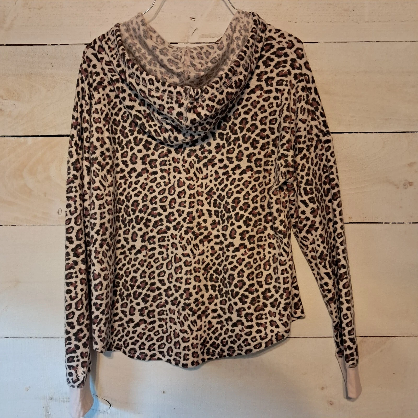 UNDERCOVER Maglione Victoria's Secret donna piccolo pullover felpa con cappuccio maglia a costine stampa leopardata