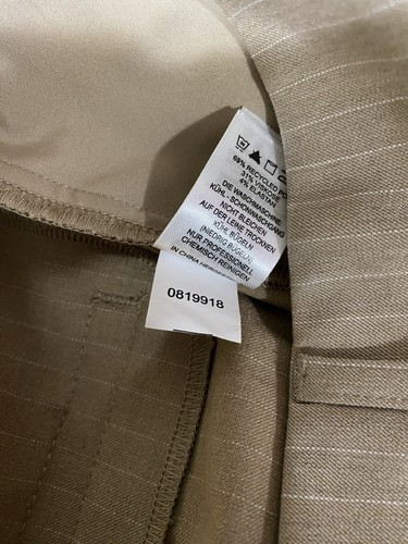 NWT Rachel Zoe Women Zip Front Hi-Rise Pleated Straight Pants SZ 6 Khaki Striped - Picture 12 of 12