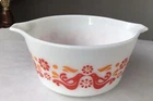 Vintage Pyrex Friendship Pattern Casserole 1 quart 473 Very Strong Colors Scarce