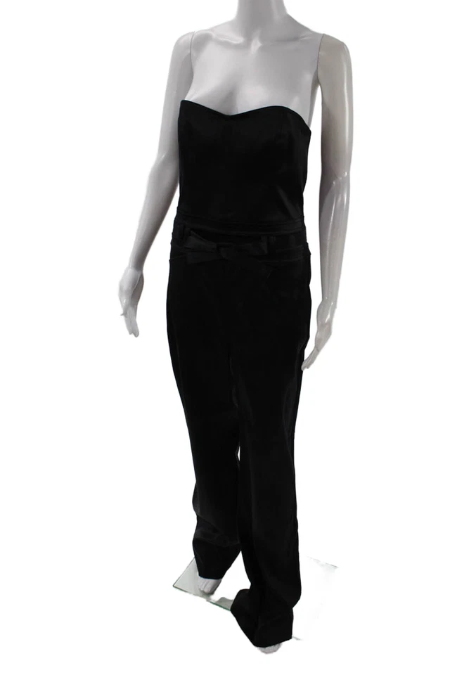 Mono para mujer marca J sin mangas cuello corazón negro talla L Foto 2 de 4