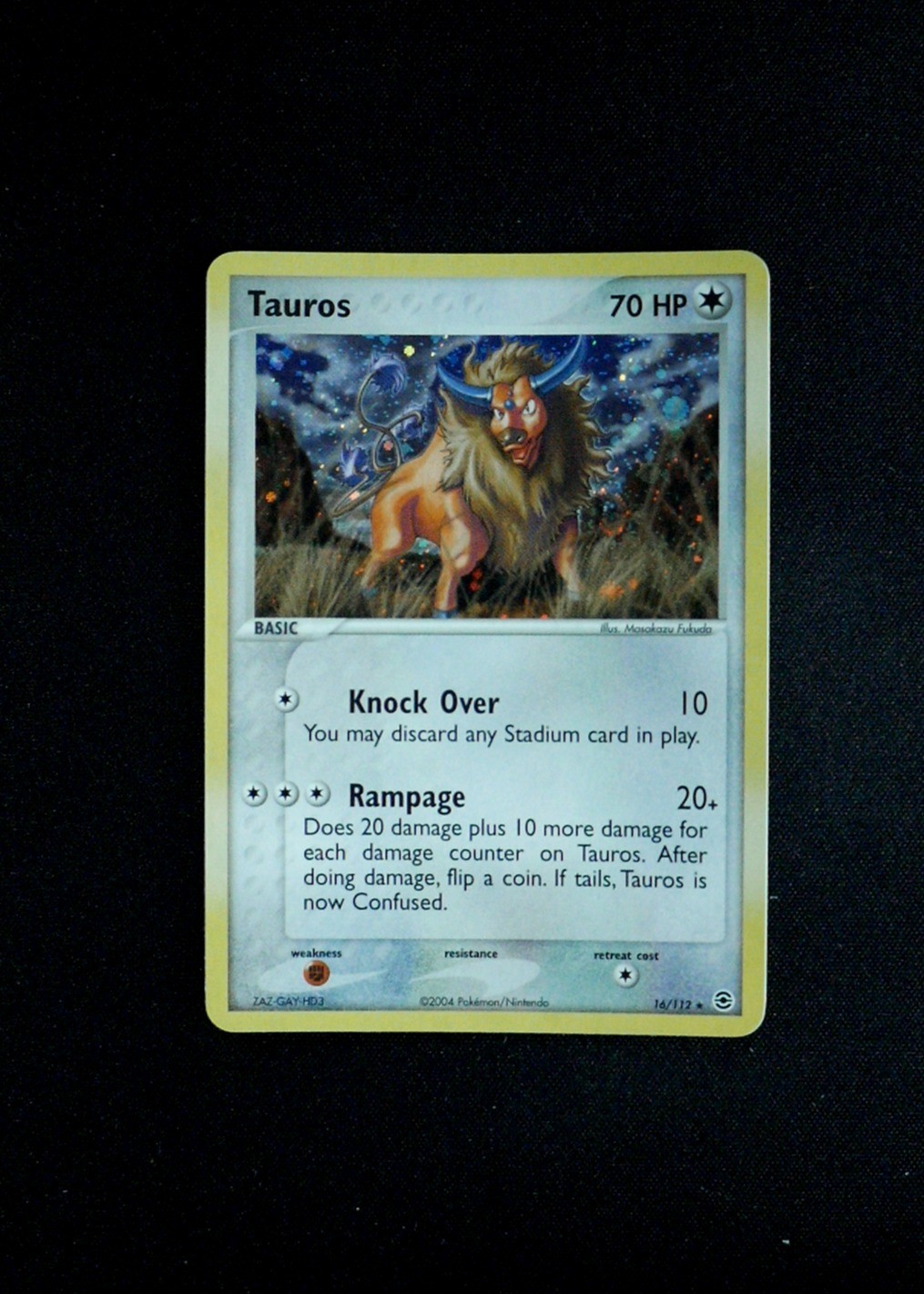 Tauros Pokemon EX FireRed & LeafGreen RG #16/112 Holo