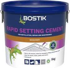 Bostik Rapid Setting Cement 5kg Fast-Setting Waterproof Repair Mortar for Drains