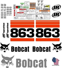 863 G Replacement kit / sticker with warning kit. skid loader steer fits bobcat