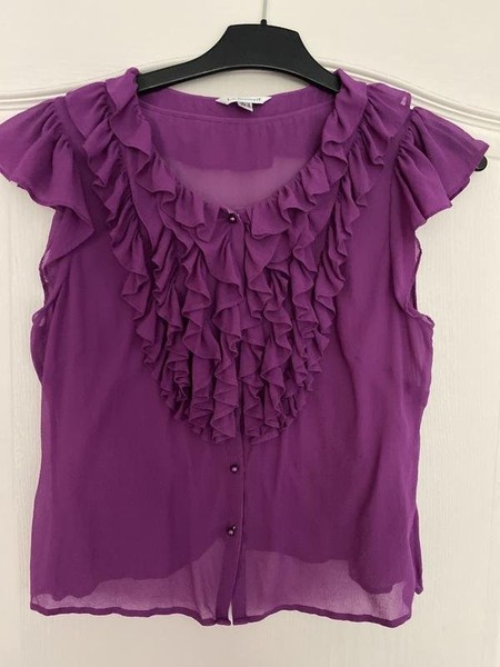 Women L.K.Bennett Shirt Purple Silk 40