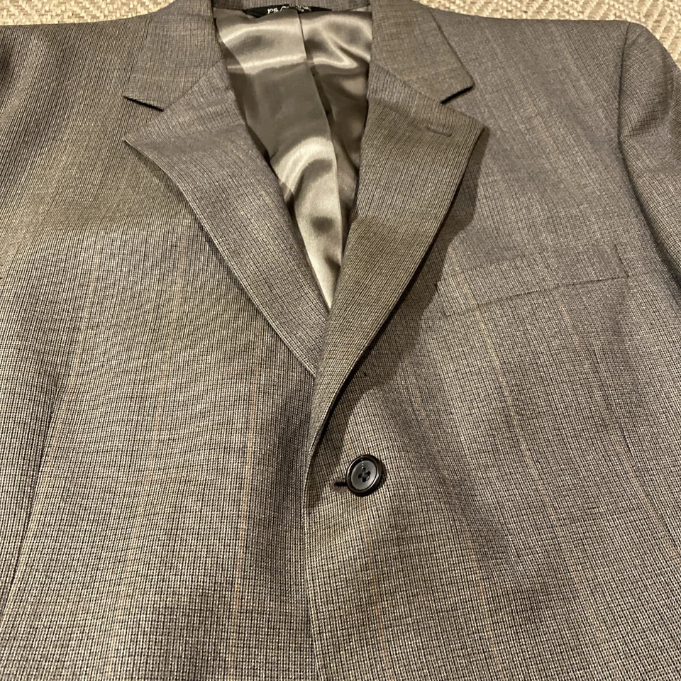 Jos A Bank 44L Long Nailhead Worsted Wool Mens Blazer Sport Coat Jacket - Image 4 of 4