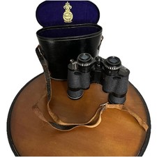 Vintage Binoculars With Black Leather Case  7/35 Fully coated Optics