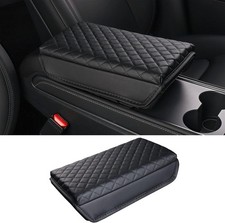 Center Console Cover for Model 3 Model Y, PU Leather Armrest Box Cushion Protect