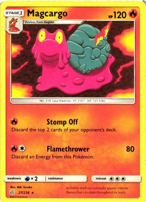 Magcargo Normal 27/236 SM - Cosmic Eclipse NM