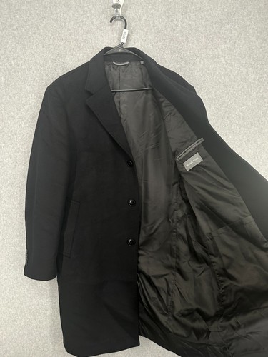 MICHAEL KORS Mantel Herren Größe 40 S Schwarz Classic Fit Luxus Wolle Kaschmir - Bild 6 von 9