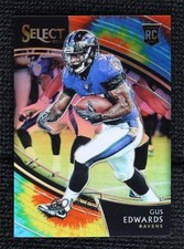 2018 Panini Select Field Level Tie-Dye Prizm 17/25 Gus Edwards #220 11ds