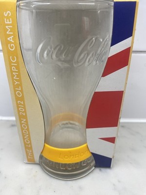 The London 2012 Olympic Games Coca Cola Glas mit McDonalds Armband GELB