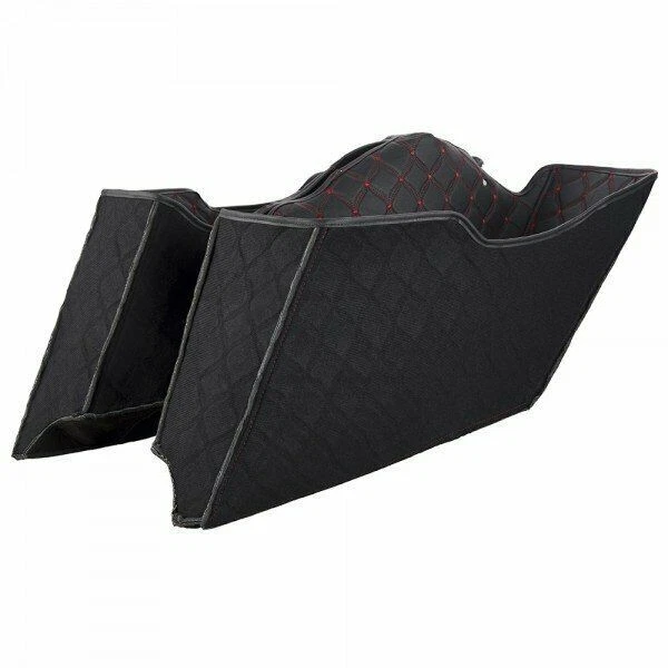 Красная шовная подкладка подходит для оригинальной седельной сумки Harley CVO сужающийся низ 2014+ - Изображение 4 из 4