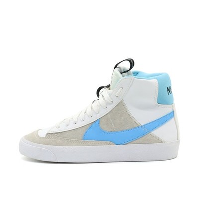 Nike Damen Blazer Mid '77 Sneaker Weiß/Hellblau Knöchelhalt Turnschuhe EU 36.5