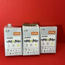 Lot Of 3 STIHL Oilomatic 3/8" Pitch 25" Saw Chain - Gray (33 RSF 84)