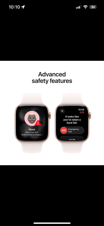 Apple Series 11 42 mm Waterproof Smart Watch GPS (2025) Light Blush Sport Band - Image 3 of 4